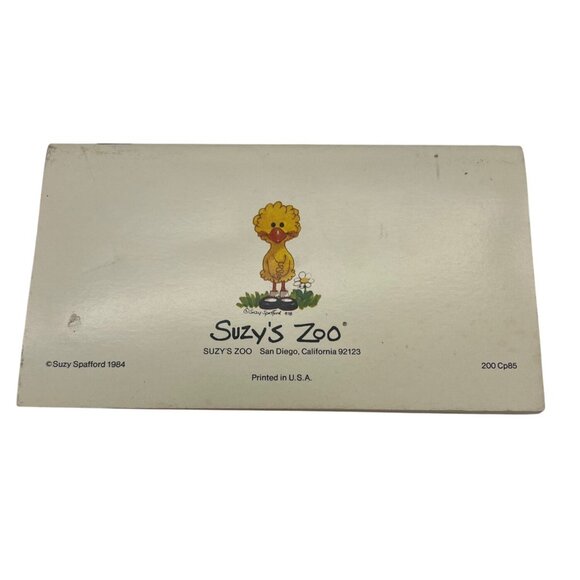 Suzy's Zoo 1985 Pocket Calendar Suzy Spafford USA Whimsical Animals Scrapbooking - Picture 2 of 6